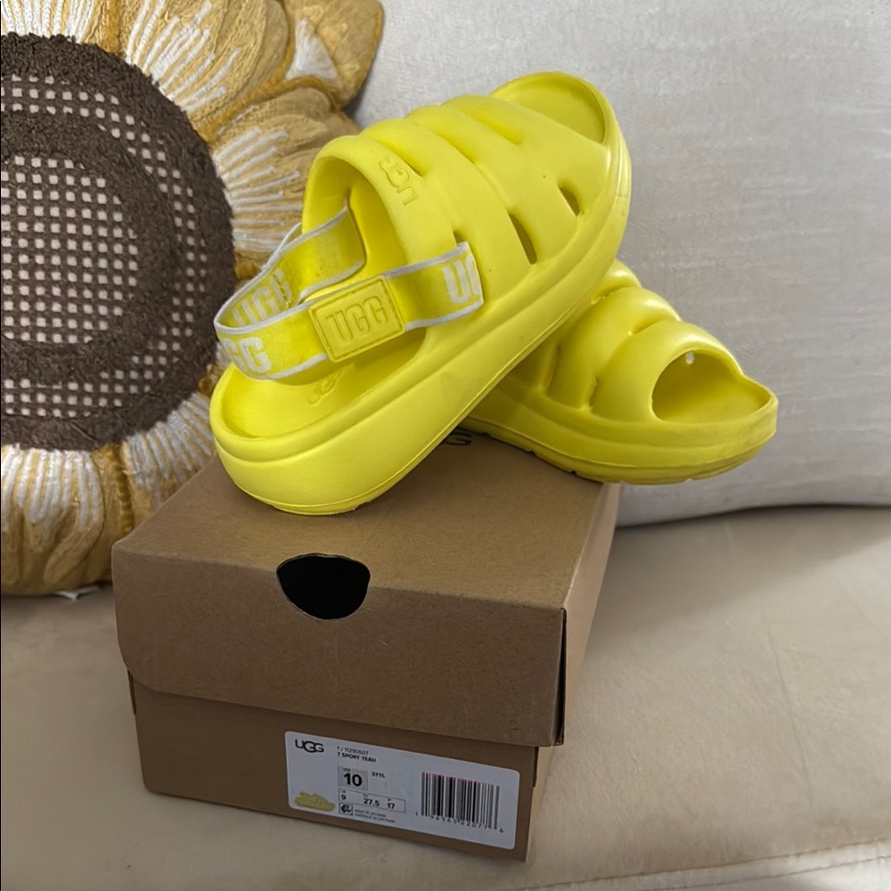 UGG Kids Yellow Sandals